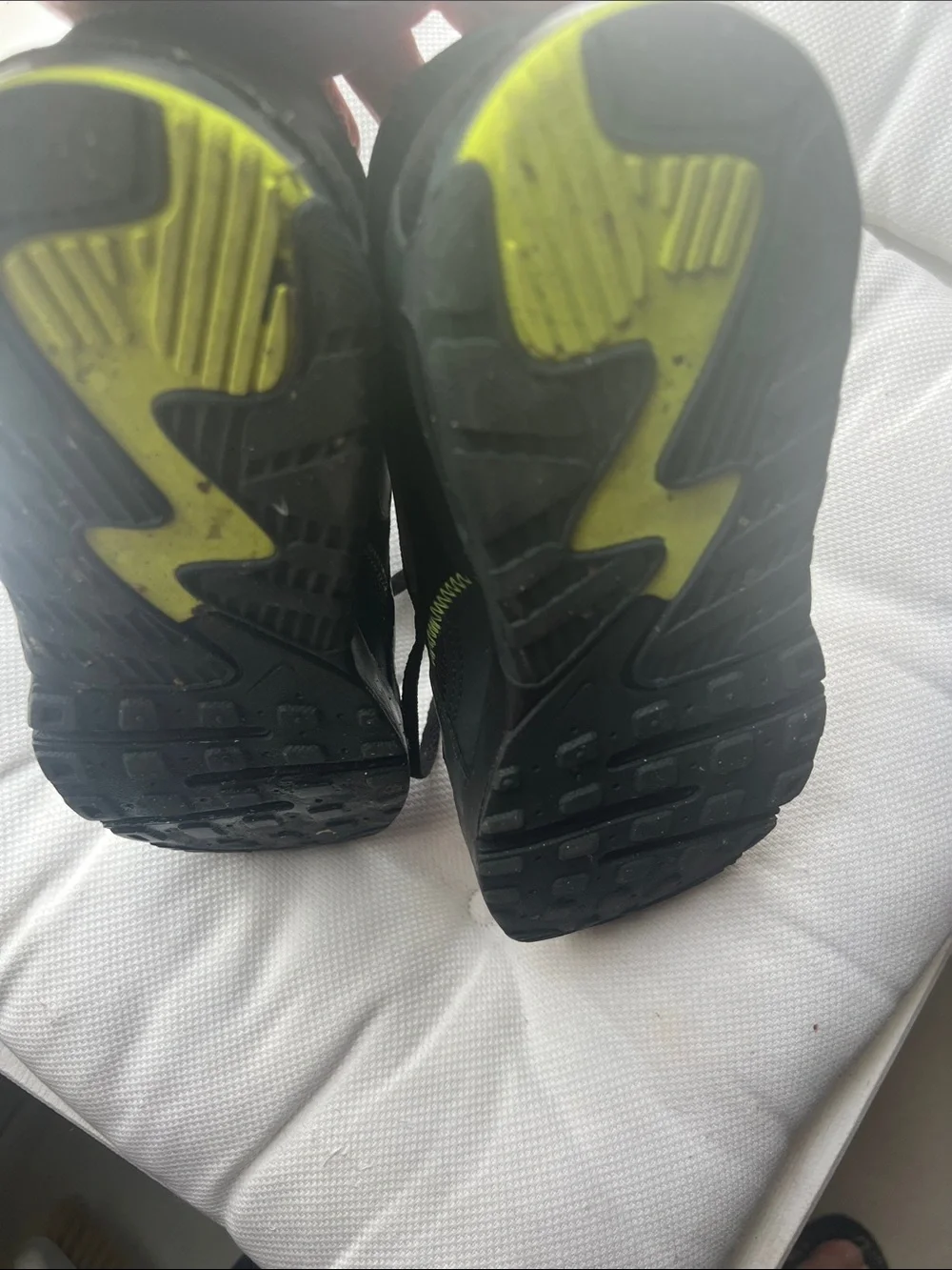 Nike Airmax Black Sneakers with Neon Green Accents
